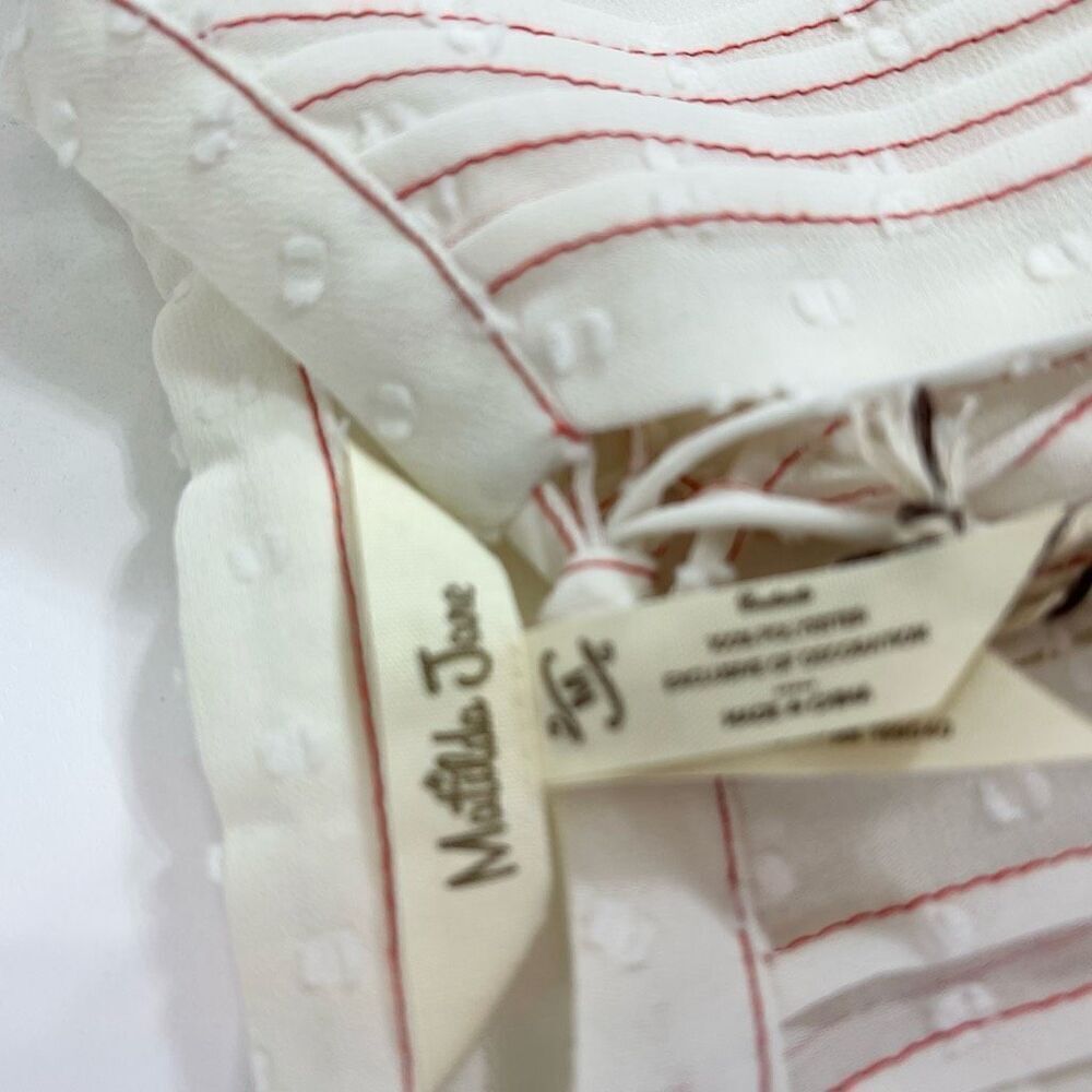 Matilda‎ Jane Top Womens Medium White Swiss Dot Lace NWT peasant country - Picture 4 of 12